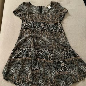 Floral print, asymmetrical hem sun dress